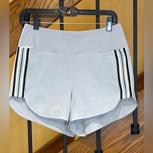 Athleta Ascender Shorts Side Stripping Light Gray SZ. 4 Women’s
